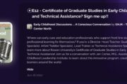 E12 - Certificate of Graduate Studies in Early Childhood Coaching and Technical Assistance? Sign me up!!